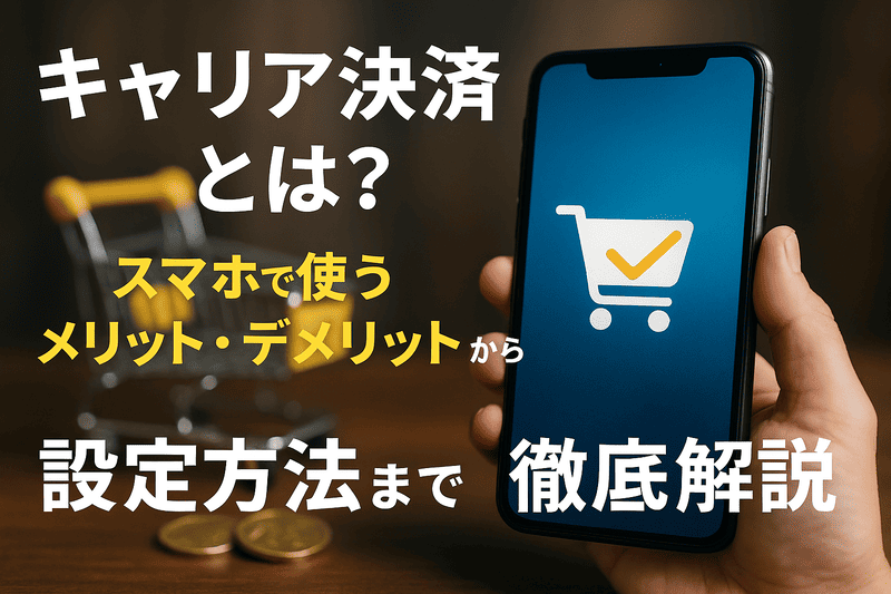 キャリア決済とは？スマホで使うメリット・デメリットから設定方法まで徹底解説